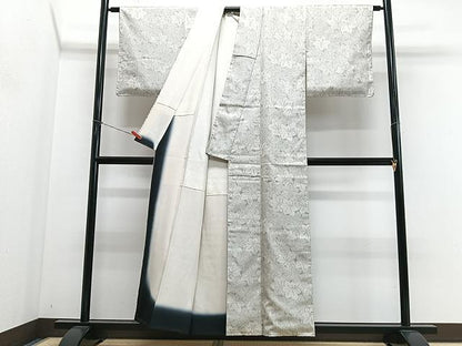 平和屋着物■上質なお召　楓文　正絹　逸品　CABN2027xe