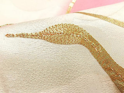 平和屋着物■豪華振袖　駒刺繍　飛鶴文　金彩　正絹　逸品　CABN2029xe