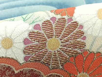 平和屋着物■豪華黒留袖　刺繍　流水扇面花文　金彩　正絹　逸品　CABN2030xe