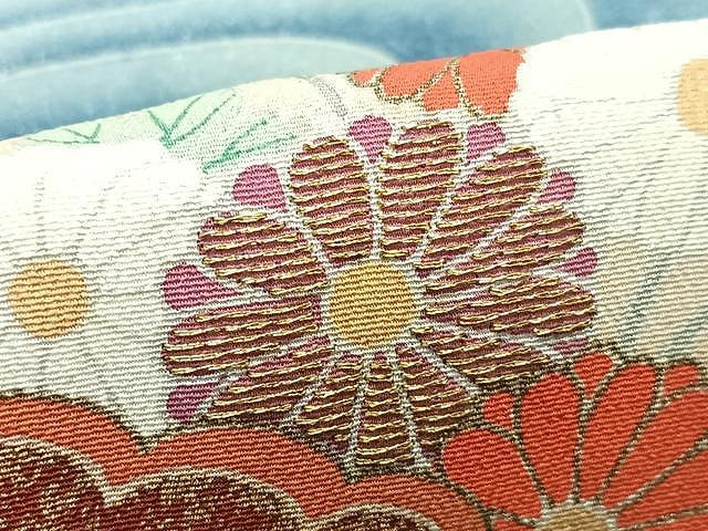 平和屋着物■豪華黒留袖　刺繍　流水扇面花文　金彩　正絹　逸品　CABN2030xe