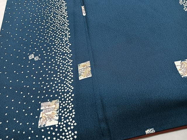 平和屋着物■上質な小紋　間道　色紙風景文　正絹　逸品　CABN2046xe