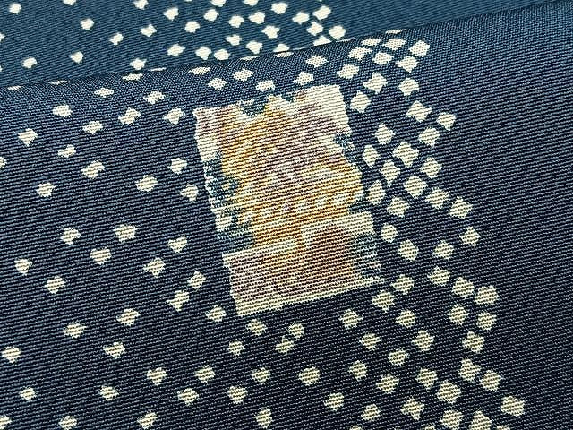 平和屋着物■上質な小紋　間道　色紙風景文　正絹　逸品　CABN2046xe