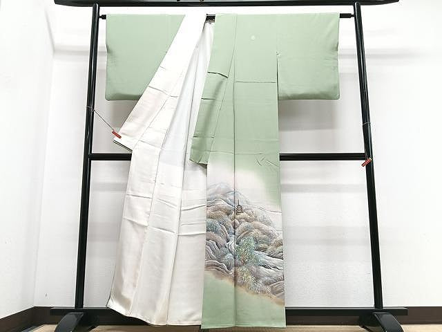 平和屋着物■豪華色留袖　手描き　風景文　暈し染め　金彩　正絹　逸品　CABN2050xe