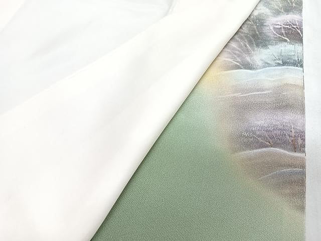 平和屋着物■豪華色留袖　手描き　風景文　暈し染め　金彩　正絹　逸品　CABN2050xe