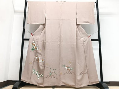 平和屋着物■豪華色留袖　草花文　金銀彩　正絹　逸品　CABN2051xe
