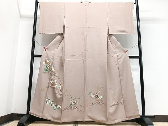 平和屋着物■豪華色留袖　草花文　金銀彩　正絹　逸品　CABN2051xe