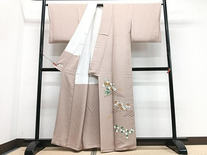 平和屋着物■豪華色留袖　草花文　金銀彩　正絹　逸品　CABN2051xe