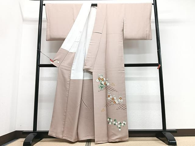 平和屋着物■豪華色留袖　草花文　金銀彩　正絹　逸品　CABN2051xe