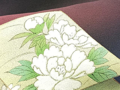 平和屋着物■豪華黒留袖　秀峰　文箱冊子枝花文　暈し染め　金彩　正絹　逸品　CABN2056xe