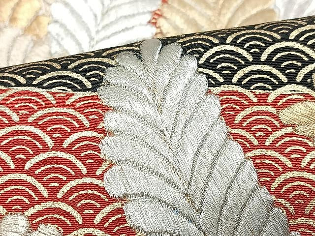 平和屋着物■豪華黒留袖　刺繍　松葉文　金銀糸　正絹　逸品　CABN2059xe