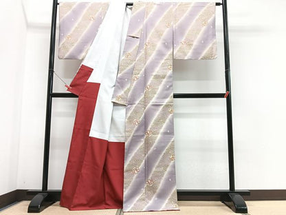 平和屋着物■小紋　流水花丸文　暈し染め　洗える着物　CABN2063xe