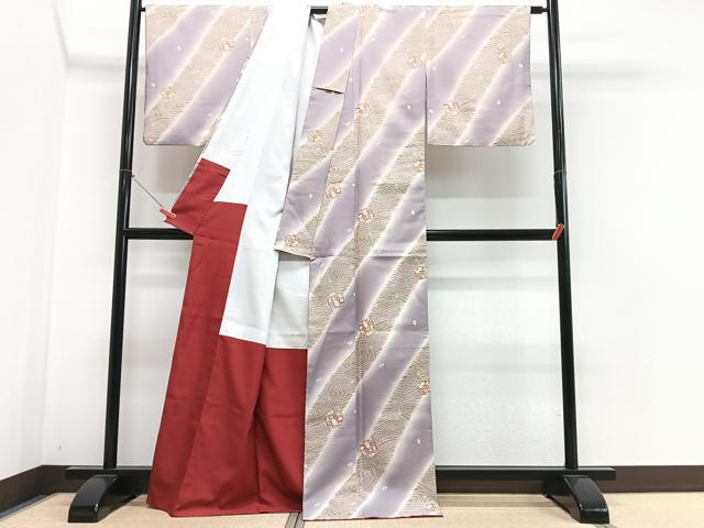 平和屋着物■小紋　流水花丸文　暈し染め　洗える着物　CABN2063xe