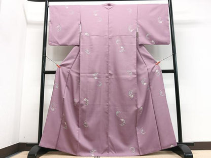 平和屋着物■小紋　草花文　洗える着物　CABN2066xe