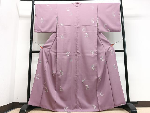 平和屋着物■小紋　草花文　洗える着物　CABN2066xe