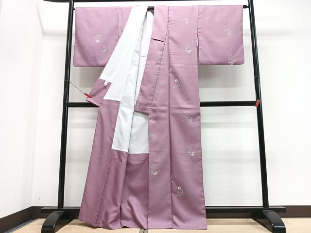 平和屋着物■小紋　草花文　洗える着物　CABN2066xe