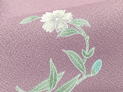 平和屋着物■小紋　草花文　洗える着物　CABN2066xe