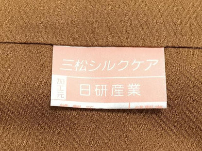 平和屋着物■豪華色留袖　舞花地紋　正絹　逸品　CABN2073xe