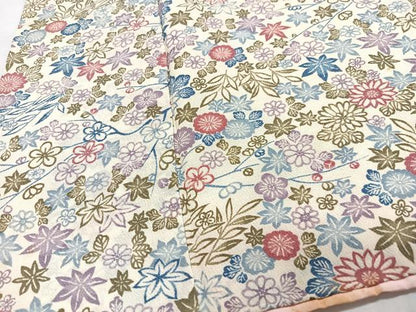 平和屋着物■上質な小紋　型染め　草花文　正絹　逸品　CABN2074xe