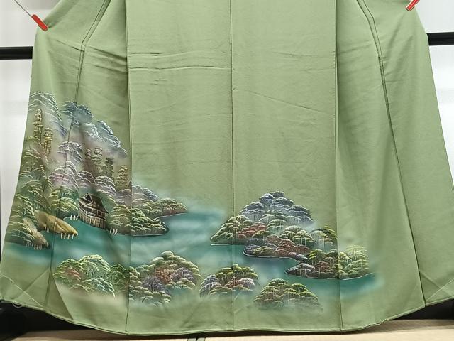 平和屋着物■豪華色留袖　手描き　風鶏文　暈し染め　金銀彩　正絹　逸品　未使用　CABN2079xe