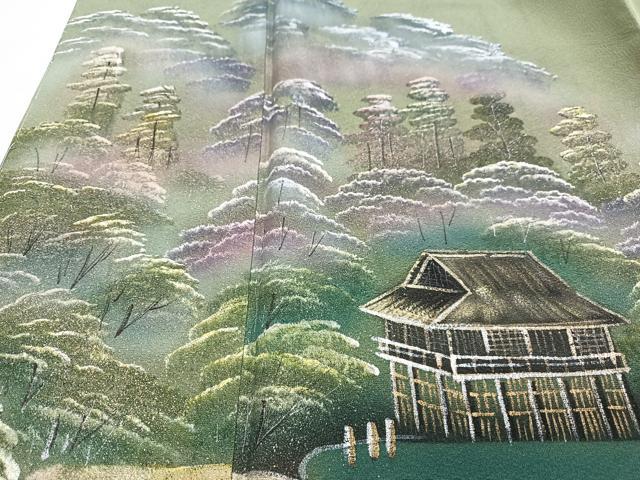平和屋着物■豪華色留袖　手描き　風鶏文　暈し染め　金銀彩　正絹　逸品　未使用　CABN2079xe