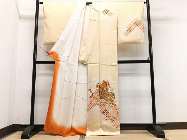 平和屋着物■訪問着　花鼓文　暈し染め　金彩　正絹　逸品　CABN2085xe