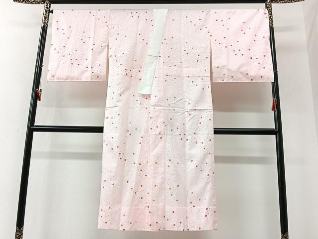 平和屋着物■長襦袢　無双仕立て　舞桜文　紗綾形地紋　洗える着物　CABN2090xe