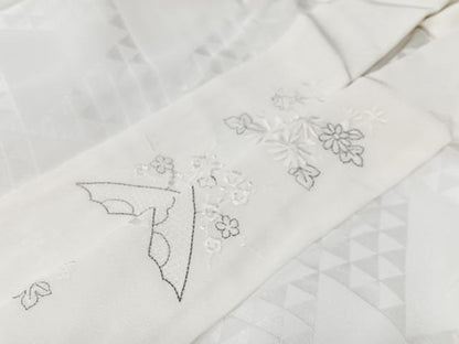 平和屋着物■長襦袢　無双仕立て　鱗地紋　半衿刺繍　洗える着物　CABN2095xe