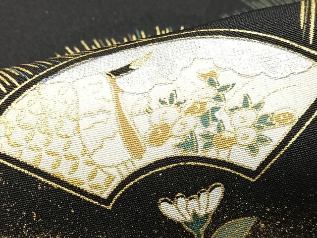 平和屋着物■豪華黒留袖　駒刺繍　地紙立波花文　暈し染め　金彩　正絹　逸品　CABN2143xe
