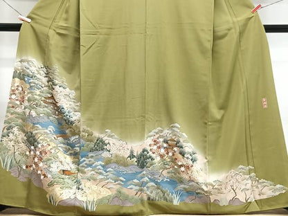 平和屋着物■豪華色留袖　金閣寺　暈し染め　金彩　正絹　逸品　CABN2145xe