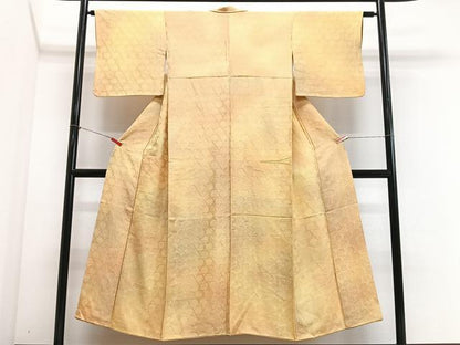 平和屋着物■上質な小紋　菱地紋　暈し染め　正絹　逸品　CABN2152xe