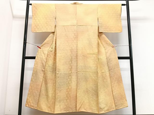 平和屋着物■上質な小紋　菱地紋　暈し染め　正絹　逸品　CABN2152xe