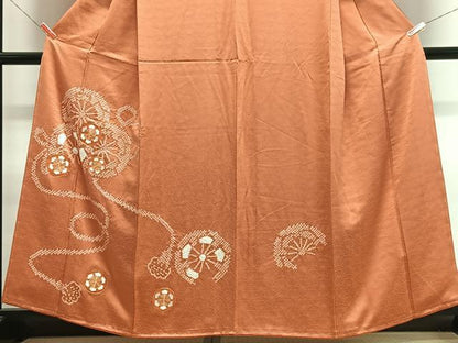平和屋着物■訪問着　駒刺繍　絞り　源氏車文　正絹　逸品　CABN2153xe