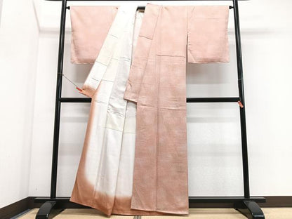 平和屋着物■上質な小紋　霞文　暈し染め　正絹　逸品　CABN2156xe