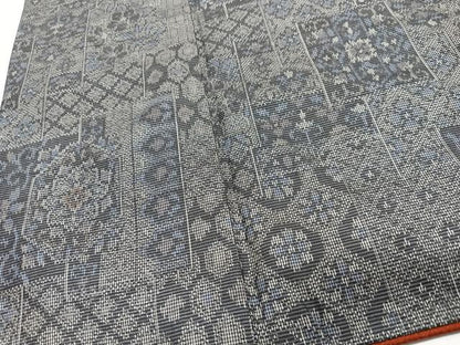 平和屋着物■本場大島紬　7マルキ　幾何学文様　正絹　逸品　CABN2170xe