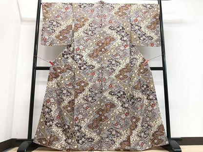 平和屋着物■上質な小紋　辻が花　金彩　正絹　逸品　CABN2173xe