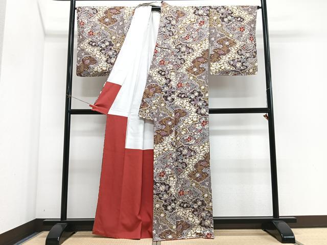 平和屋着物■上質な小紋　辻が花　金彩　正絹　逸品　CABN2173xe