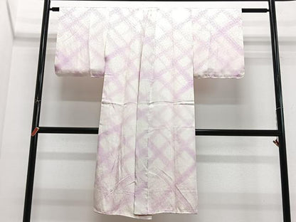 平和屋着物■長襦袢　袷　舞桜地紋　暈し染め　正絹　逸品　CABN2175xe