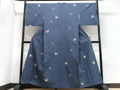平和屋着物■上質な紬　舞花文　正絹　逸品　CABN2177xe