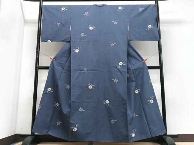 平和屋着物■上質な紬　舞花文　正絹　逸品　CABN2177xe