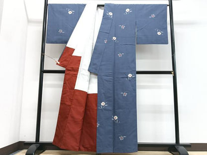 平和屋着物■上質な紬　舞花文　正絹　逸品　CABN2177xe