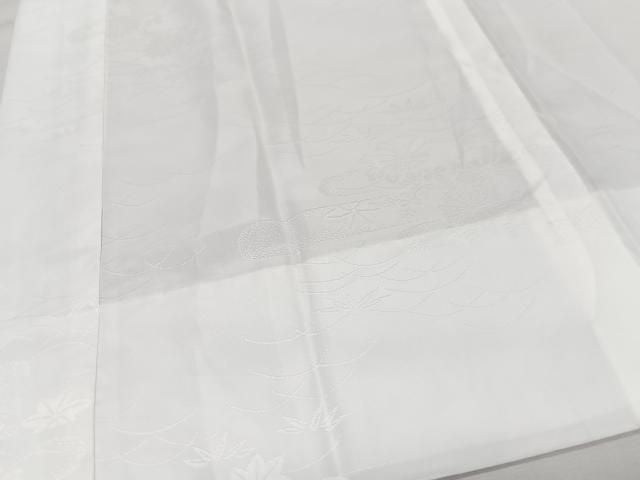 平和屋着物■長襦袢　無双仕立て　芝草舞花地紋　洗える着物　CABN2197xe