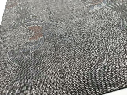 平和屋着物■上質な紬　舞蝶文　正絹　逸品　CABN2205xe