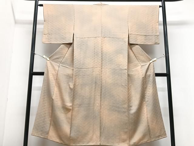 平和屋着物■上質な小紋　青海波地紋　暈し染め　正絹　逸品　CABN2206xe