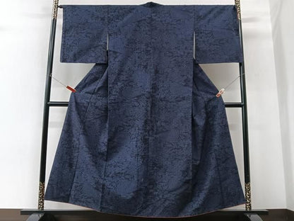 平和屋着物■上質な紬　吉祥花文　正絹　逸品　CABN2220xe
