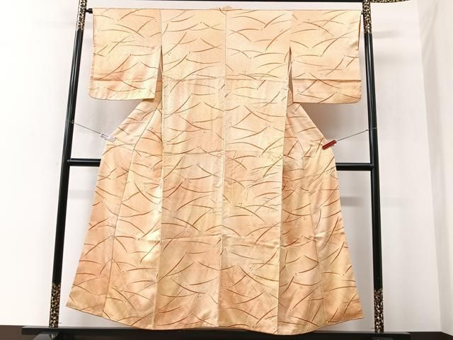平和屋着物■上質な小紋　草花文　暈し染め　正絹　逸品　CABN2226xe