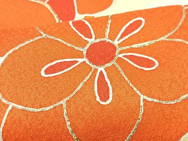 平和屋着物■訪問着　駒刺繍　絞り　流水花文　金彩　正絹　逸品　CABN2229xe