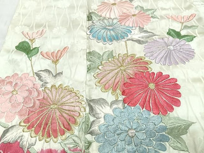 平和屋着物■豪華振袖　総刺繍　絞り　枝花文　金銀糸　正絹　逸品　CABN2288xe