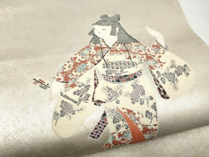 平和屋着物●加賀友禅の巨匠　初代　由水十久　太鼓柄袋帯　舞　金銀糸　正絹　逸品　CABN2405hy