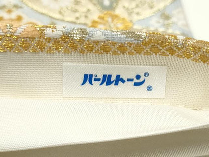 平和屋着物●六通柄袋帯　唐織　七宝花文　金銀糸　正絹　逸品　CABN2425hy