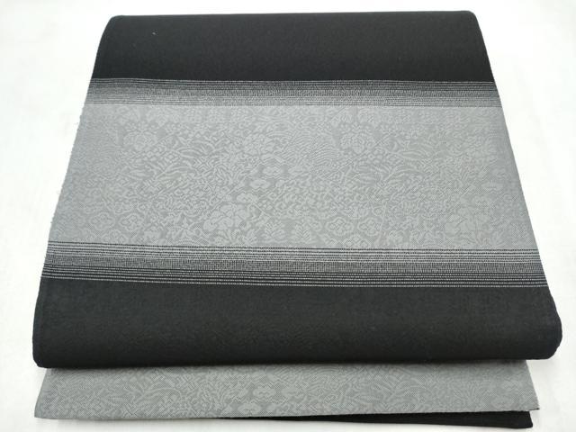 平和屋着物●両面　六通柄袋帯　霞文　金銀糸　正絹　逸品　CABN2437hy